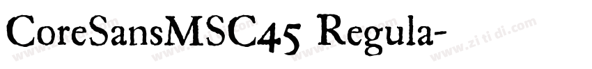 CoreSansMSC45 Regula字体转换